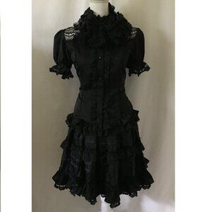Gothic Lolita Cosplay Costume w/Hair Clips